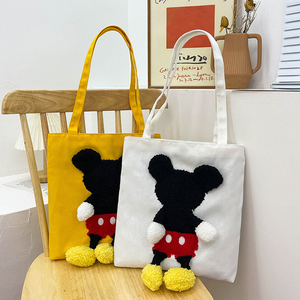 Bolsas <span class=keywords><strong>de</strong></span> lona <span class=keywords><strong>de</strong></span> dibujos animados <span class=keywords><strong>de</strong></span> <span class=keywords><strong>Mickey</strong></span>, bolsas <span class=keywords><strong>de</strong></span> compras <span class=keywords><strong>de</strong></span> alta capacidad para mujer y niña con cremallera, bolso <span class=keywords><strong>de</strong></span> hombro para el trabajo, playa, almuerzo, <span class=keywords><strong>viaje</strong></span> - Product Image 3