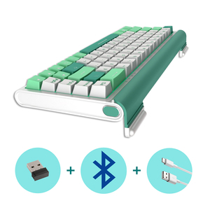 Bàn Phím Cơ Mini 60% Công Tắc Swaap Nóng Đèn Nền PBT Cầu Vồng RGB Có Dây + 2.4G Không Dây + Ba Chế Độ BT - Product Image 6