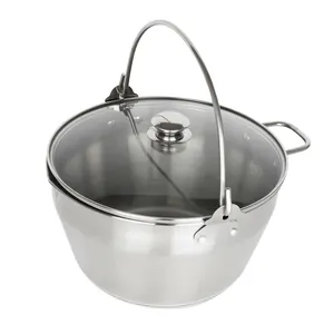 9L Stainless Steel Jam Pans 30cm Maslin Pan with Glass Lid