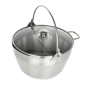 9L Stainless Steel <strong>Jam</strong> <strong>Pans</strong> 30cm Maslin <strong>Pan</strong> with Glass Lid - Product Image 1