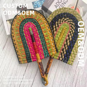 พัดหวายสานด้วยมือศิลปะโบฮีเมียนตกแต่งสไตล์แอฟริกันบ้านไร่หญ้าหญ้าหญ้าทะเลแบบชนบทสำหรับงานแต่งงานฤดูใบไม้ผลิชายฝั่ง - Product Image 3