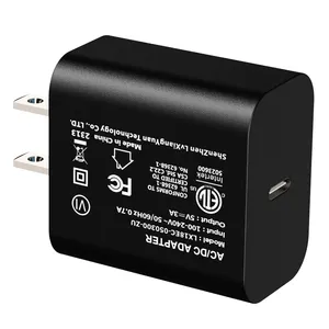 공장 가격 도매 USB 타입 C 벽 휴대 전화 충전기 5V 3A 15w 출력 LED 램프 스트립 조명 용 FCC ETL 인증서