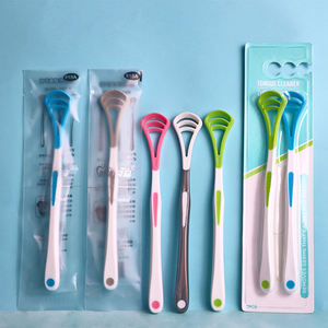 منظف لسان رأس صغير مخصص مكشط لسان بلاستيكي بمطاط سيليكون للتنفس الطازج - Product Image 4