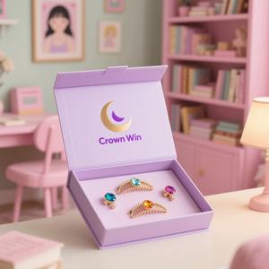 Boîte en carton pour pince à cheveux élégante avec logo personnalisé, biodégradable, accessoires de cheveux de luxe, boîte d'emballage en papier pour pince à cheveux fantaisie - Product Image 4