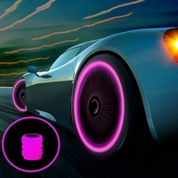 Capuchons Lumineux de Valve de Pneu de Voiture, 4 Pièces, Couvercle de Tige de Valve de Voiture, Couvercle de Pneu ABS, pour Moto et Véhicule Électrique, Universel