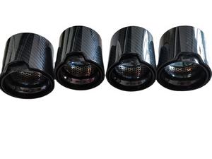 Leistung glänzend schwarz Edelstahl Kohle faser m Leistung Auspuffs pitze für BMW - Product Image 6