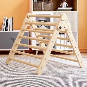 Benarita Wooden Climbing <b>Frame</b> 92x77.5x80cm Triangular Indoor <b>Play</b> Structure For Toddlers Children's Toy - Product Image 1