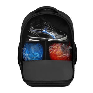 กระเป๋าเป้สะพายหลังครอส บอร์เดอร์ โบว์ลิ่ง 20-35L ไนลอนกันน้ำ ช่องใส่รองเท้า ช่องเก็บลูกบอลคู่ กระเป๋ากีฬา สีดำ - Product Image 1