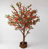 Kunstmatige granaatappelboom, levensechte fruitboom met rode vruchten voor villa, theesalon, hotel, winkelcentrum, boerderij, binnenplaats, landschapsdecoratie