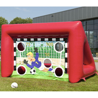 But de football gonflable pour jeu de tir, imprimé en sérigraphie multicolore, motif dessin animé, durable, 10-12ft X 8-10ft X 4-6ft