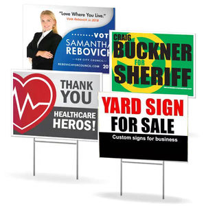 لافتات بلاستيكية مضلعة مخصصة 18x24 مفتوحة لوحة ترحيب لساحة الأعمال لافتات ساحة 18x24 مع حصص h - Product Image 3