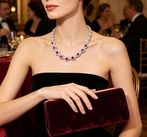 Collier en argent 925 avec rubis cultivés, idéal pour la mode, le quotidien, les fêtes et les festivals – Un excellent cadeau pour les femmes - Product Image 5
