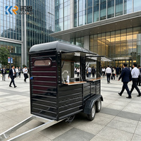 Remorque de camping-car entièrement équipée pour café, chariot de vente mobile, remorque de barbecue personnalisée, remorque rétro pour boissons et street food
