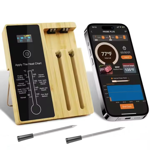 Thermomètre <span class=keywords><strong>de</strong></span> barbecue sans fil Smart APP Offre Spéciale avec 2 sondes et répéteur Construction en métal Connexion Bluetooth - Product Image 1