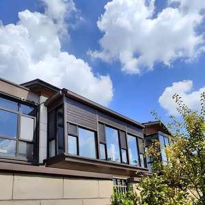 Fenêtre à battants en aluminium sur mesure avec volet roulant électrique intégré, lames en mousse isolante pour projet de façade de villa insonorisée - Product Image 6