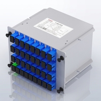 Divisor de Fibra Óptica PLC 1X2-1X16, Tipo Controlador Programable para Redes FTTH PON 4G WiFi en Exteriores, Longitud de Onda 190/1281310 Nm.