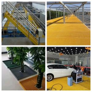 Alta resistencia FRP Pultruded Grating Walkway Platform GRP Grating Productos de fibra de vidrio - Product Image 4
