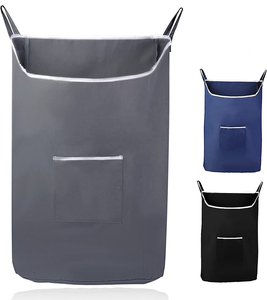 Sac de rangement pliable pour <span class=keywords><strong>linge</strong></span> en tissu Oxford lavable et réutilisable avec couvercle, vente directe d'usine, résistant à l'usure, accessoires pour porte arrière - Product Image 6