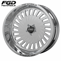 Jantes forgées en alliage 24x12 24x14 26x14 26x16 8x180 8x170 8x6.5 pour Ford F250 Chevy Silverado 2500 avec capuchons flottants