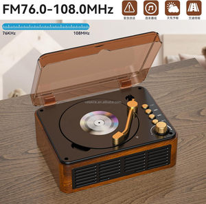 Vetek Portable CD <b>Player</b> with Built-in Speakers FM Radio <b>USB</b> Remote Control Wooden Design Home Music <b>Player</b> - Product Image 3