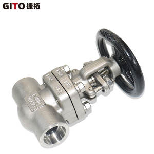 Vanne à opercule auto-scellante en acier forgé F304 Z61W-800LB, vanne d'eau manuelle haute pression avec soudure à douille - Product Image 1