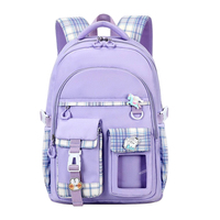 Nouveau Sac à Dos Léger et Imperméable pour Collégiens, Grande Capacité, Motif Dessin Animé Mignon, Idéal pour l'École et les Loisirs