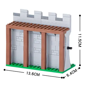 Moc5010-I中世の城壁105PCS軍用武器要塞バラックモデル子供男の子女の子おもちゃビルディングブロックレンガ