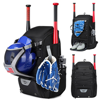 Sac de transport pour batte de baseball - Grande taille en polyester résistant à l'eau avec fermeture éclair |   Sac à dos/sac de sport multi-usages pour les jeunes