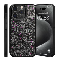 Étui de téléphone en fibre de carbone forgée TPU pour iPhone 16e/16pro/16pro Max/16/15pro/14/13/12/11pro Max/14plus/15pro Max/13