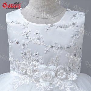 Yoliyolei-Vestido <span class=keywords><strong>de</strong></span> fiesta <span class=keywords><strong>de</strong></span> flores <span class=keywords><strong>para</strong></span> niñas, tutú <span class=keywords><strong>de</strong></span> cumpleaños superior, <span class=keywords><strong>de</strong></span> boda, blanco - Product Image 4