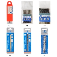 19 Pièces Din338 standard HSS M35 entièrement moulu fini ambre tige droite foret hélicoïdal pour le perçage en métal