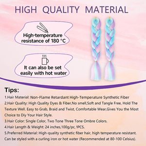 Extensions de <span class=keywords><strong>cheveux</strong></span> synthétiques en fibre haute température, tresses courtes bob crochet 48 pouces, lisses yaki, jumbo, pas chères - Product Image 4