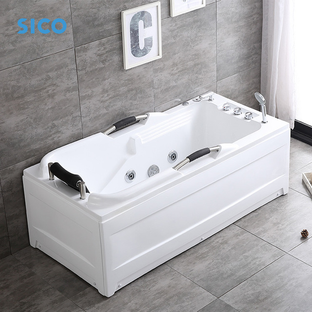 Premium Acrylic Bathtub | Jaccuzie Spa Bath With Whirlpool, LED Lights, Bluetooth, and Heater - Large Design