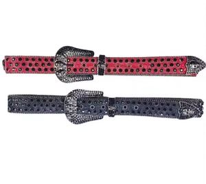 Bling Western Cowboy <b>Belt</b> with Skull Buckle Alloy Rhinestone Accent Cow Hide Waterproof Eco-Friendly for Men Women Rockstar - Product Image 1