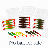Emballage personnalisé en blister transparent pour leurres de pêche en PET avec autocollant pour leurres de pêche en plastique souple