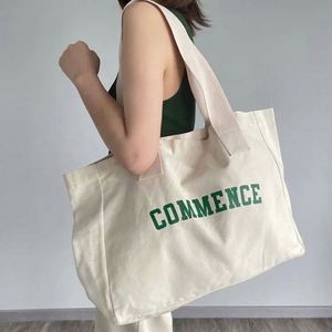 Best Selling Reusable Grocery Custom <b>Printed</b> Logo Oversize <b>Extra</b> <b>Large</b> Size Cotton Canvas Shopping Tote Bag - Product Image 2