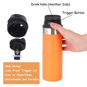 Nouveau Style Creative 16OZ Bouteille D'eau En Acier Inoxydable Double Paroi Isolé Sous Vide Robuste Durable Gobelet Avec Couvercle - Product Image 4