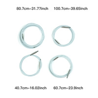 Agujas de Tejer Circulares Intercambiables de Aluminio Plateado Blanco Brillante en 9 Tamaños para Proyectos de Tejer a Mano de Suéteres DIY