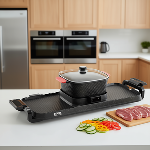 Olla eléctrica y parrilla 2 en 1 Vevor de 2300W sin humo con olla extraíble para uso doméstico - Product Image 2