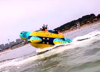 Bateau gonflable tractable tortue pour sports nautiques, bateau gonflable tractable tortue donut