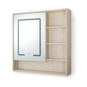 Fudakin Modern Illuminated Wall Smart Mirror Vanity Led Mirror LED Mirror Cabinet With Storage