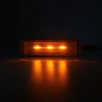 4*1 pouces Orange 3 LED Feux de position avant avec marque E 12V 24v pour camion bateau remorque Led Marker Indicator Lamps