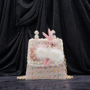 <span class=keywords><strong>Borsa</strong></span> a Tracolla Estiva per Bambine JHT, Borsetta <span class=keywords><strong>Minnie</strong></span> con Perle, Accessorio Coniglietto, Portamonete Principessa Cartoon per Bambini - Product Image 3