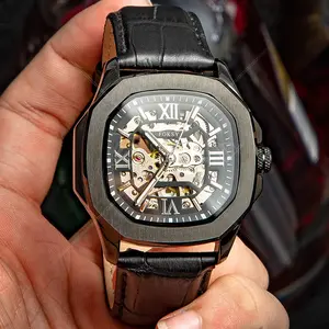 איכות גבוהה יד שעונים אישית מותרות אוטומטי שלד יד מכני montre עבור אדם ב wristwatch