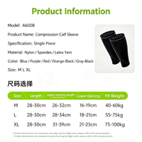 Manchon de compression respirant personnalisé avec logo, manchon de compression premium pour mollets, pour femmes et hommes
