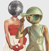 Boule de verre décorative pour performance disco, accessoire de scène réfléchissant la lumière, personnalisable avec logo visible à l'œil