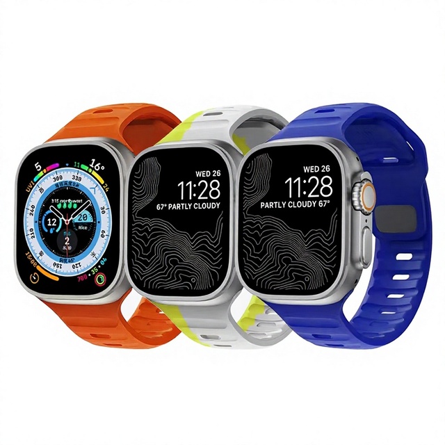 Suitable for Apple Watch Bands - IWatch 9, Clasp-style, Solid-color Silicone Bands, Apple Watch Bands Ultra 2