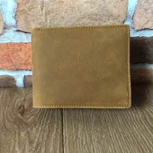 In Stock Wallet for Men-Genuine Leather RFID Blocking Bifold Stylish Wallet With 2 ID Window Slim Front Pocket Wallet