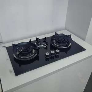 Table de cuisson à gaz GPL encastrable à trois brûleurs, turbo, avec dessus en verre, économie d'énergie, allumage électronique par impulsion, usage domestique, vente en gros - Product Image 6