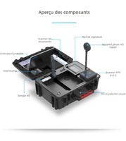 Kit biométrique léger à double capteur d'empreintes digitales à base d'iris avec reconnaissance faciale intégrée pour le recensement de la population